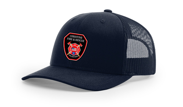 Christine Fire Department Richardson Snapback XL Trucker Cap (112)