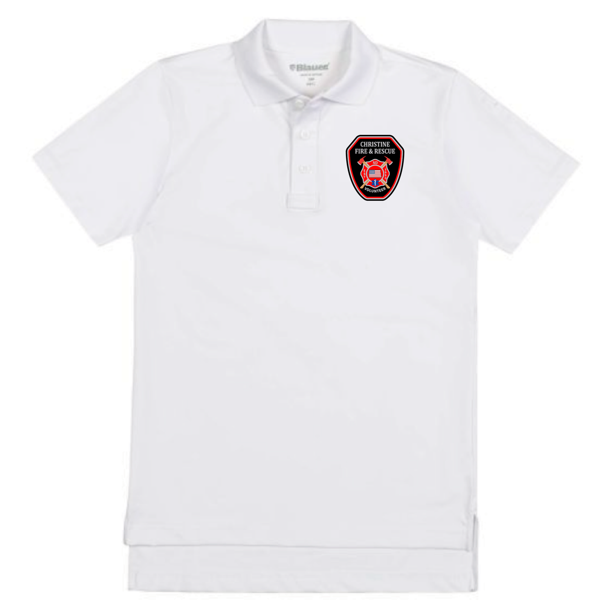 Christine Fire Department Blauer Women's White Performance Polo (8126W)