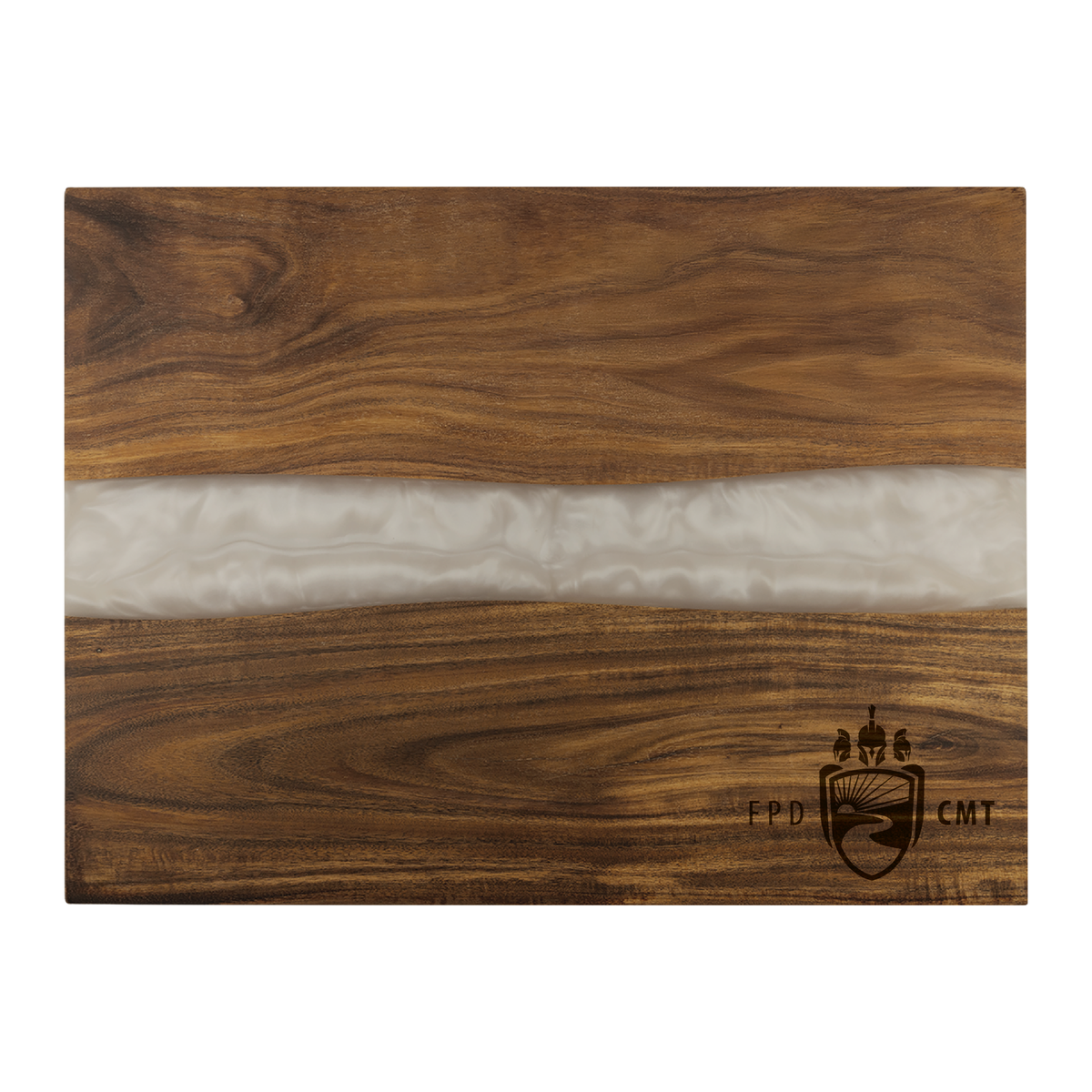 CMT Acacia with White Pearl Resin Serving Board (GFT476)