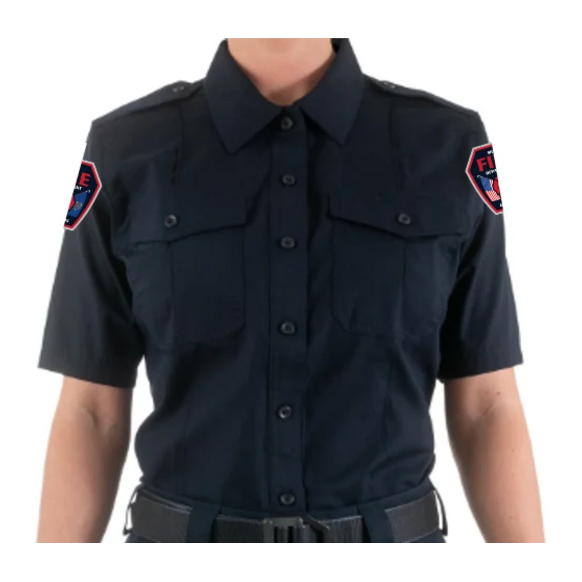 Minot FD First Tactical Women's V2 PRO DUTY™ Uniform Short Sleeve Shirt (122001)