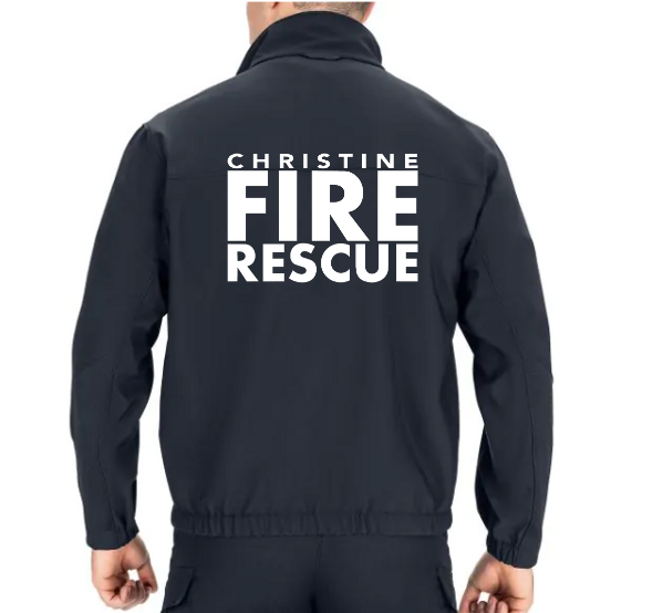 Christine Fire Department Blauer Softshell Fleece Pullover (4605)