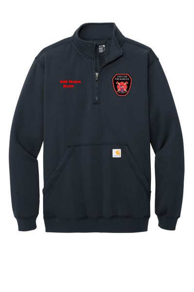 Christine Fire Department Carhartt® Midweight 1/4-Zip Mock Neck Sweatshirt (CT105294)