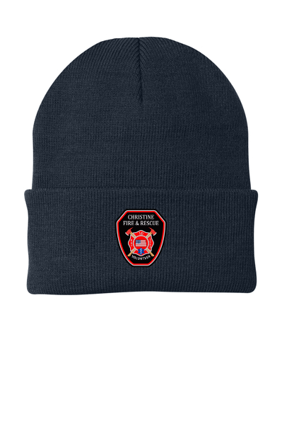 Christine Fire Department Port & Company Fleece-Lined Knit Cap (CP90L)