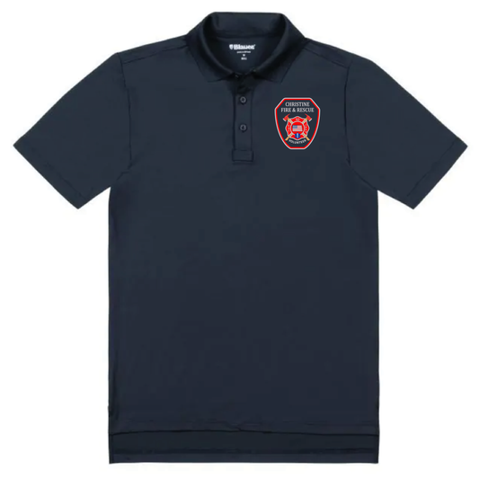 Christine Fire Department Blauer Performance Polo (8126)