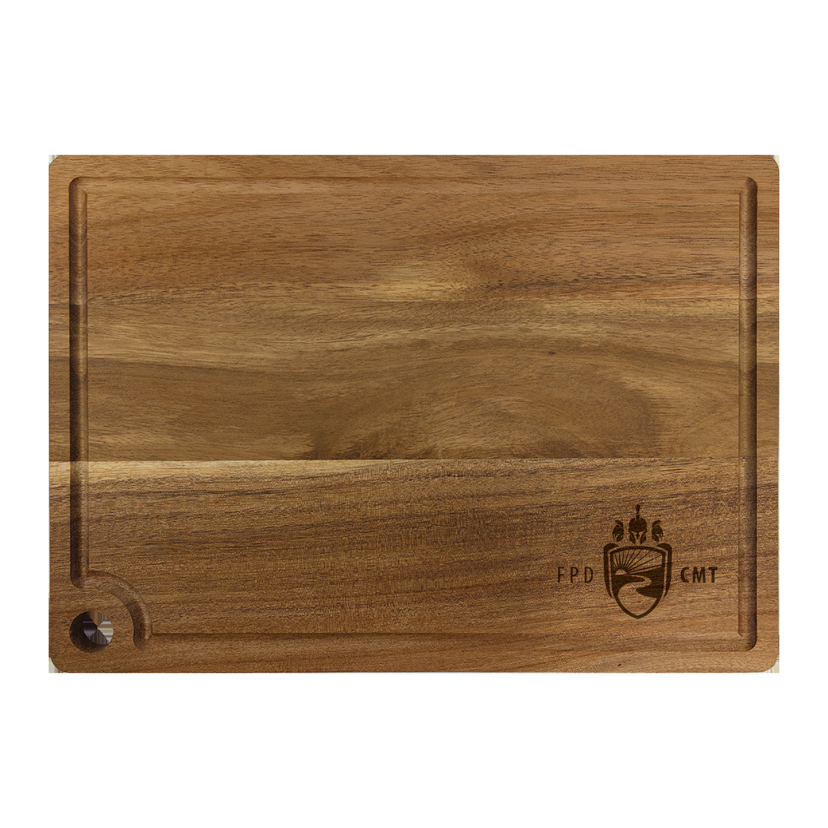 CMT Acacia Cutting Board with Drip Ring and Corner Hole (GFT2325)