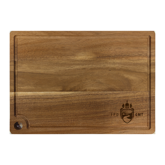 CMT Acacia Cutting Board with Drip Ring and Corner Hole (GFT2325)