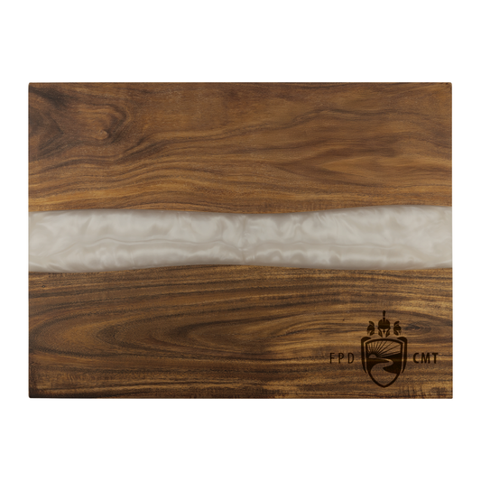 CMT Acacia with White Pearl Resin Serving Board (GFT476)