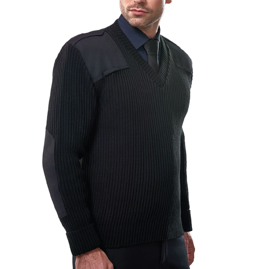 FM ADMIN Cobmex Unisex V-Neck Rib "Commando" Sweater (8081)