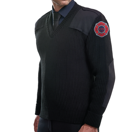 FFD Cobmex Unisex V-Neck Rib "Commando" Sweater (8081)