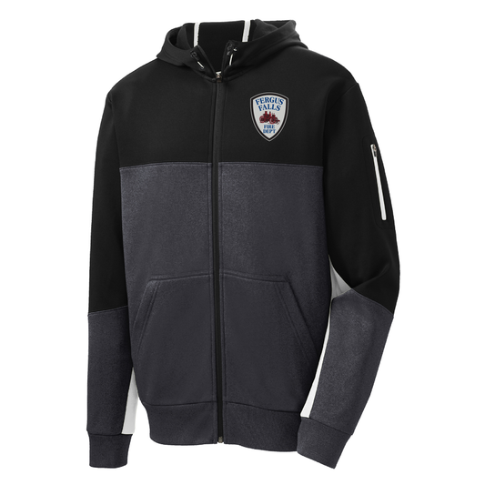 FFFD Sport-Tek® Tech Fleece Colorblock Full-Zip Hooded Jacket (ST245)