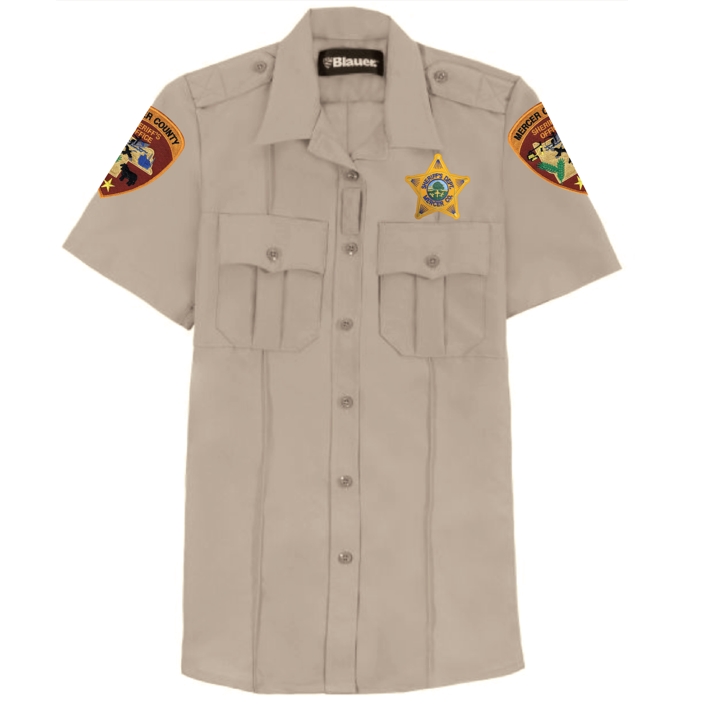 MCSO CORRECTIONS Blauer WOMEN'S SHORT SLEEVE POLYESTER SUPERSHIRT® (8675W)