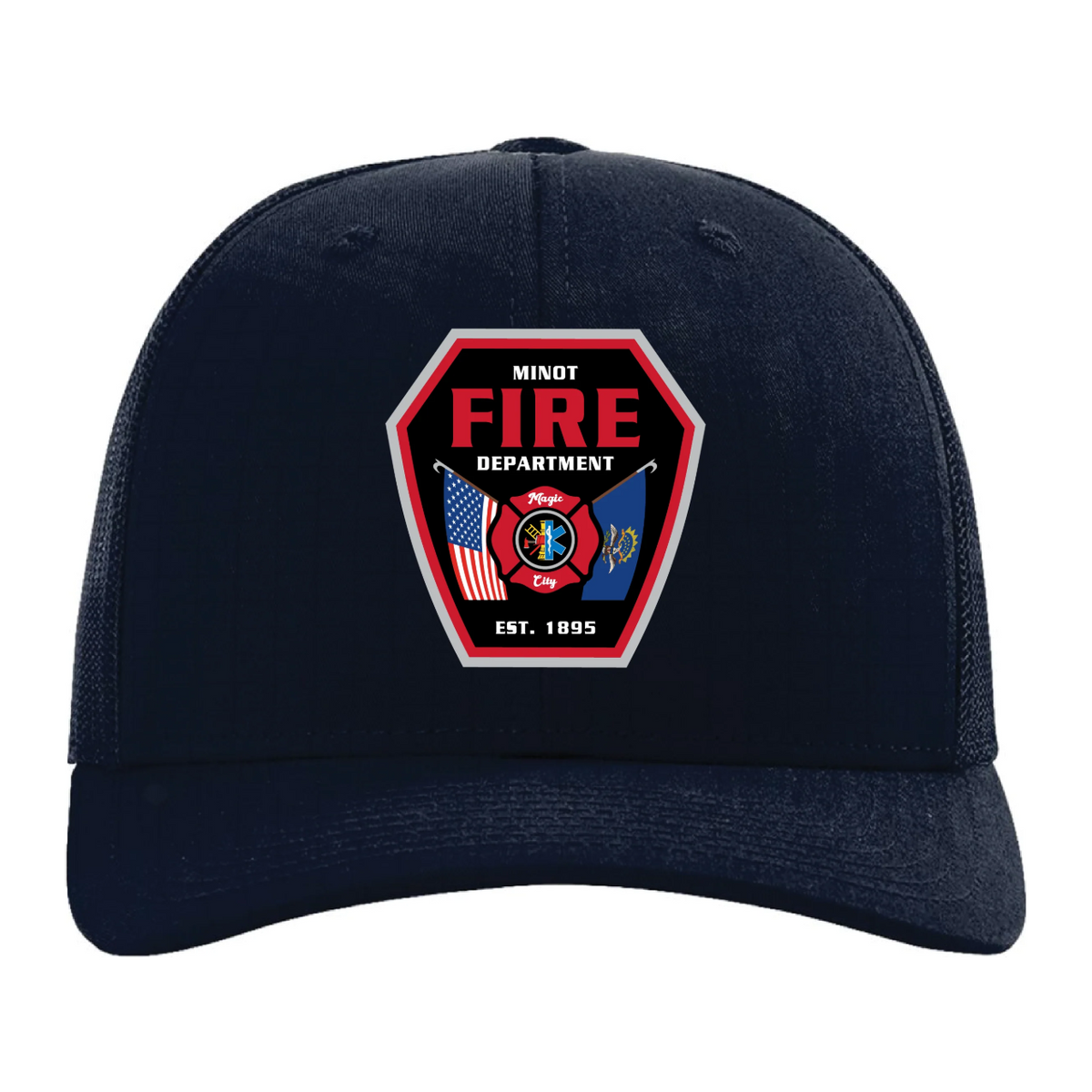 Minot FD Richardson Snapback XL Trucker Cap (112T)
