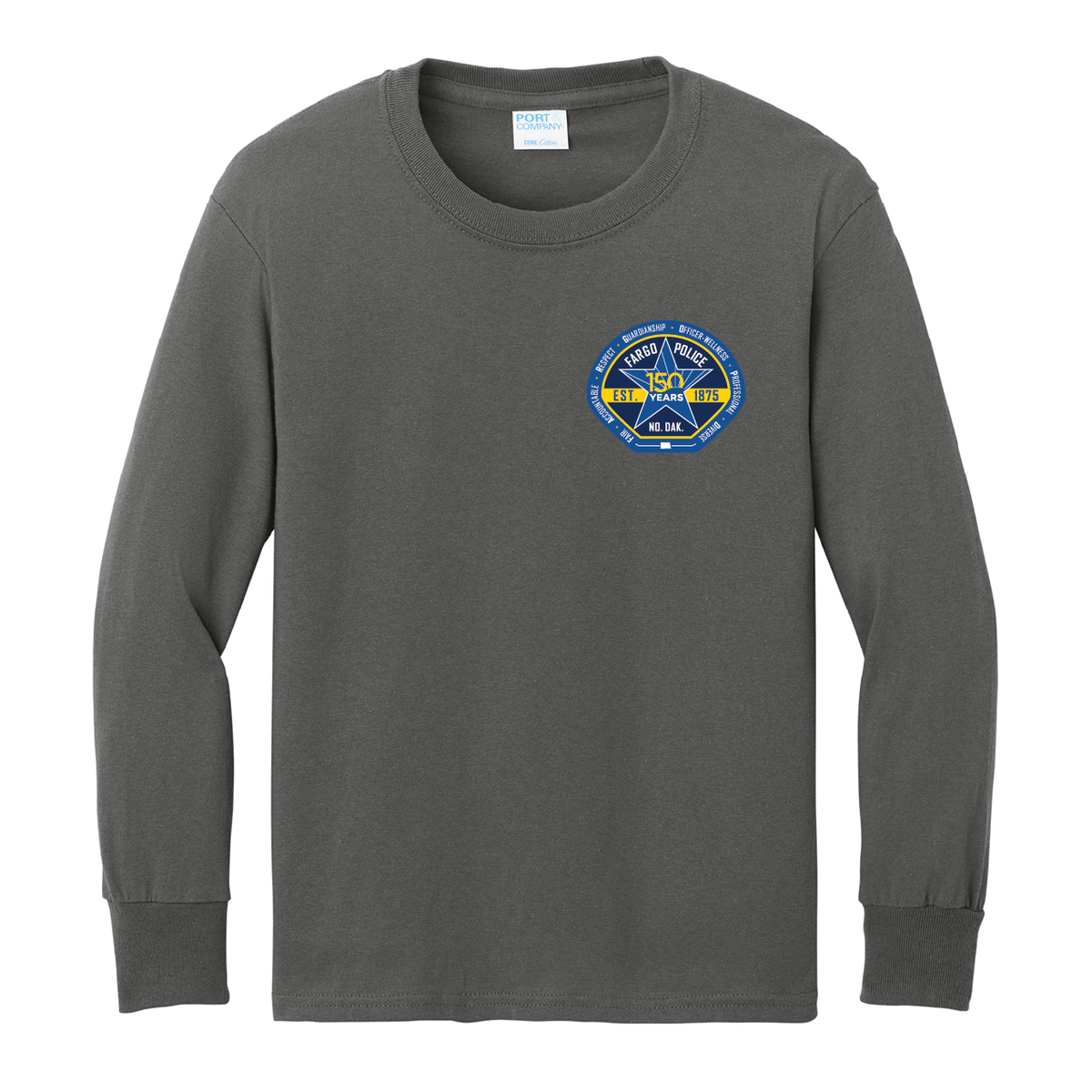 FPD Port & Company® Youth Long Sleeve Core Cotton Tee (PC54YLS)