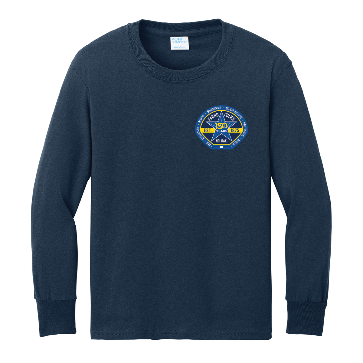 FPD Port & Company® Youth Long Sleeve Core Cotton Tee (PC54YLS)