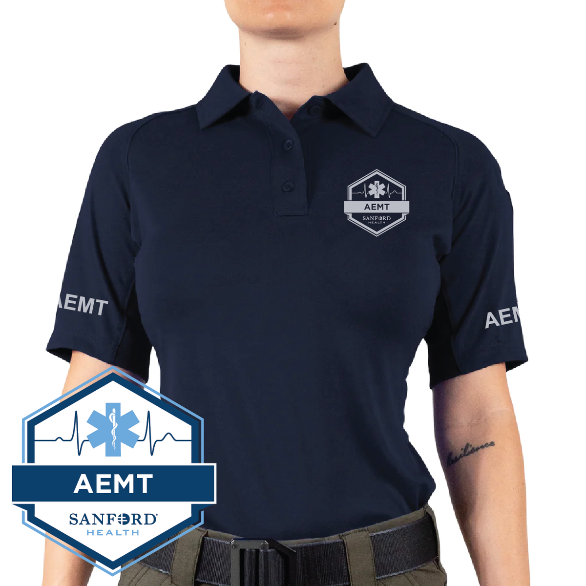 FM AEMT First Tactical Women's Performance Short Sleeve Polo (122509)