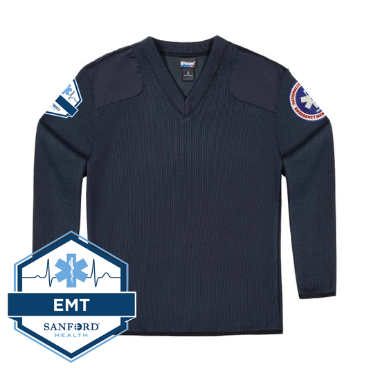 FM EMT Blauer Men's Fleece-Lined V-Neck Sweater (225)