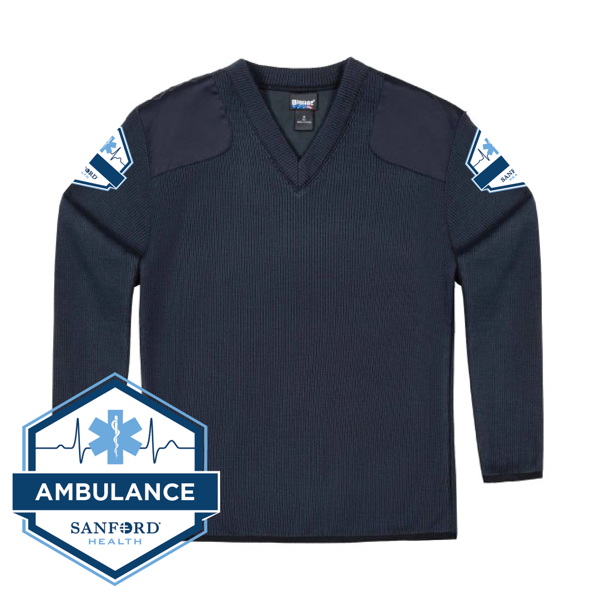 FM ADMIN Blauer Men's Fleece-Lined V-Neck Sweater (225)