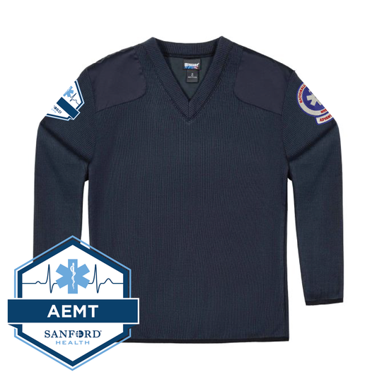 FM AEMT Blauer Men's Fleece-Lined V-Neck Sweater (225)