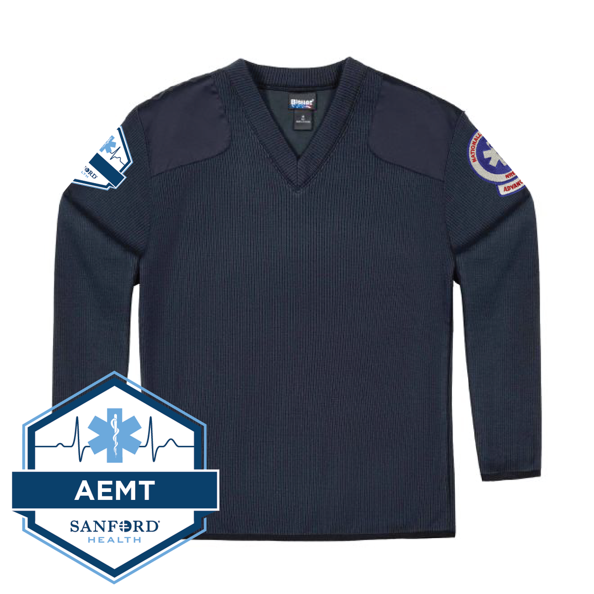 FM ADMIN Blauer Men's Fleece-Lined V-Neck Sweater (225)