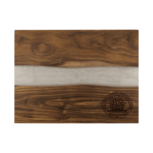 FPD Acacia with White Pearl Resin Serving Board (GFT476)