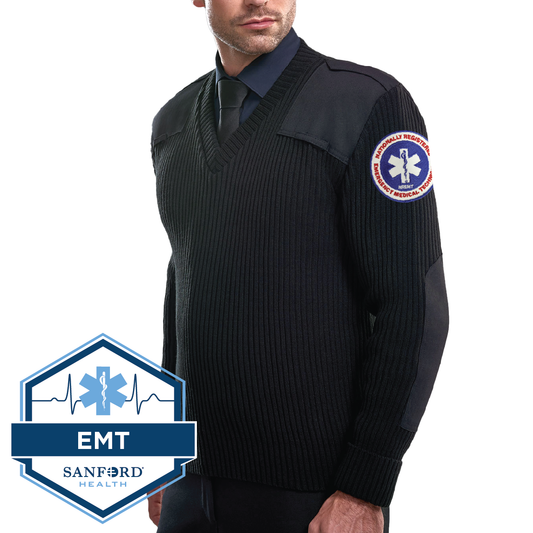 FM EMT Cobmex Unisex V-Neck Rib "Commando" Sweater (8081)