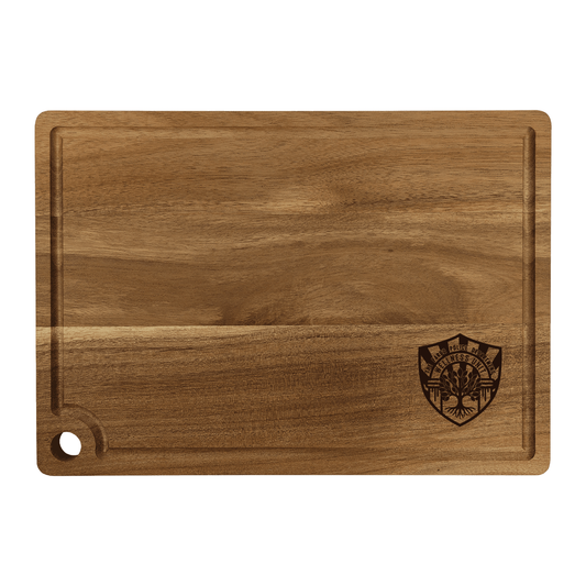 FPD WU Acacia Cutting Board with Drip Ring and Corner Hole (GFT2325)