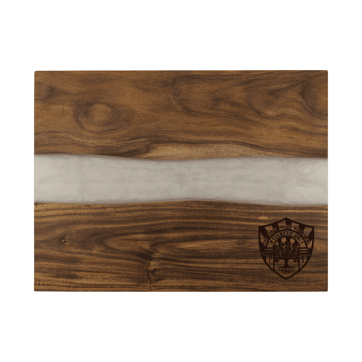 FPD WU Acacia with White Pearl Resin Serving Board (GFT476)
