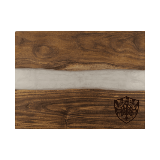 FPD WU Acacia with White Pearl Resin Serving Board (GFT476)