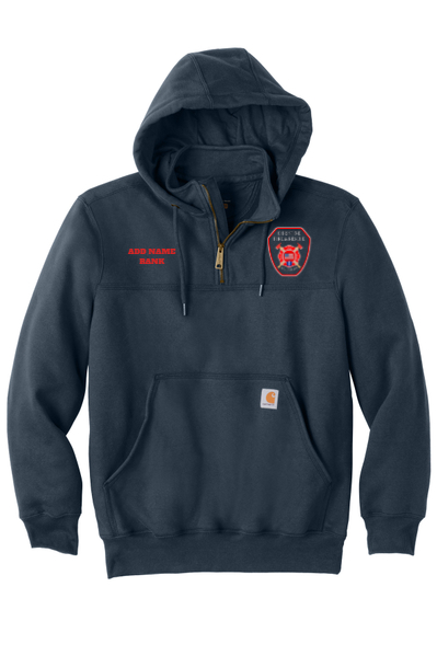 Christine Fire Department Carhartt® Rain Defender® Paxton Heavyweight Hooded Zip Mock Sweatshirt (CT100617)