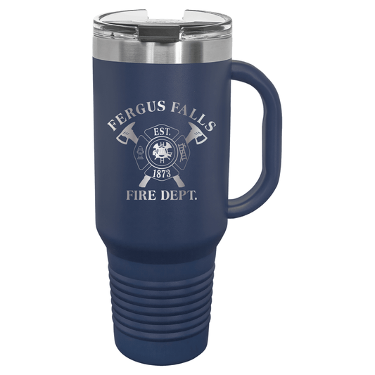 FFFD Polar Camel 40oz. Navy Blue Travel Mug with Handle, Straw Included (LTM7406)