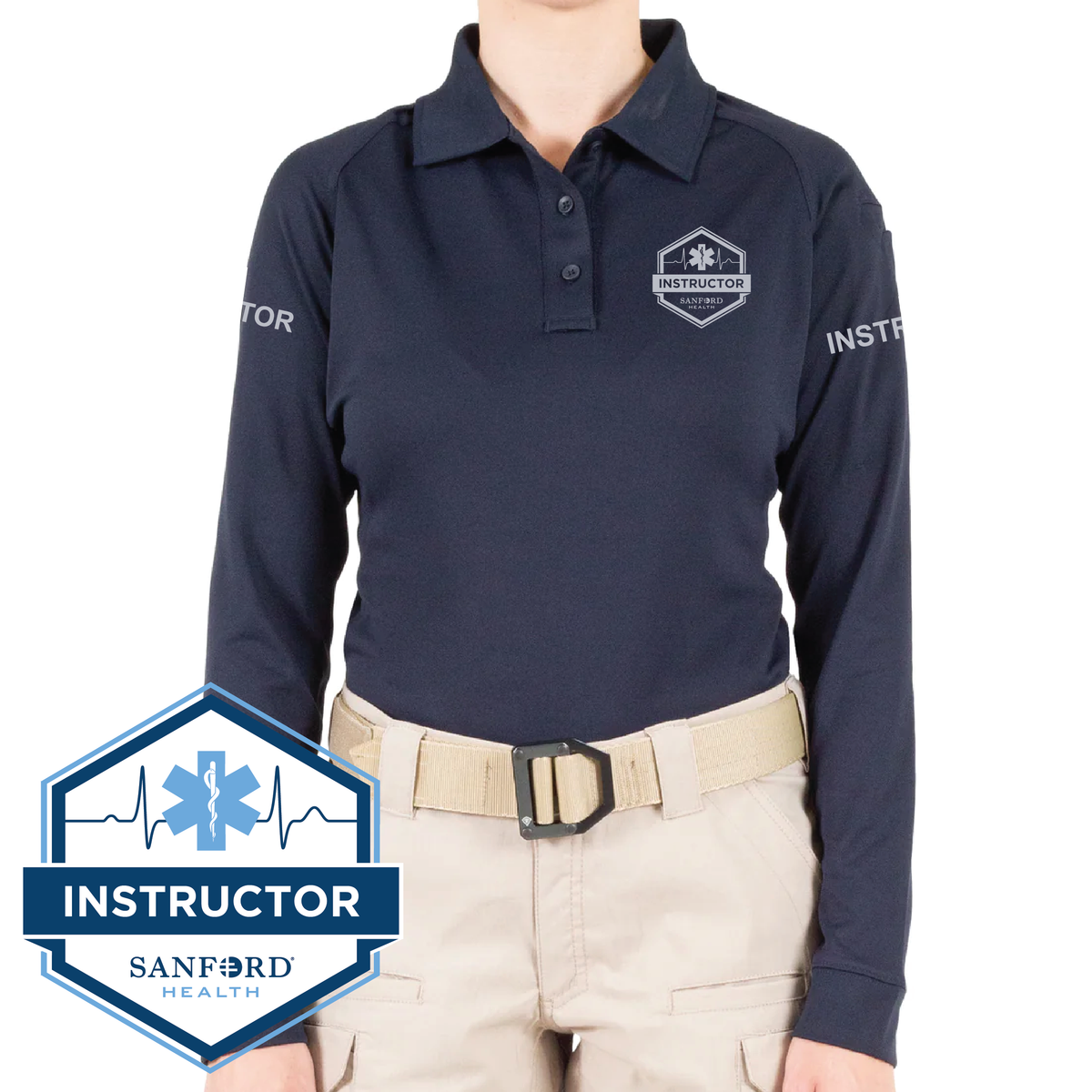FM EDUCATION First Tactical Women's Performance Long Sleeve Polo (121503)