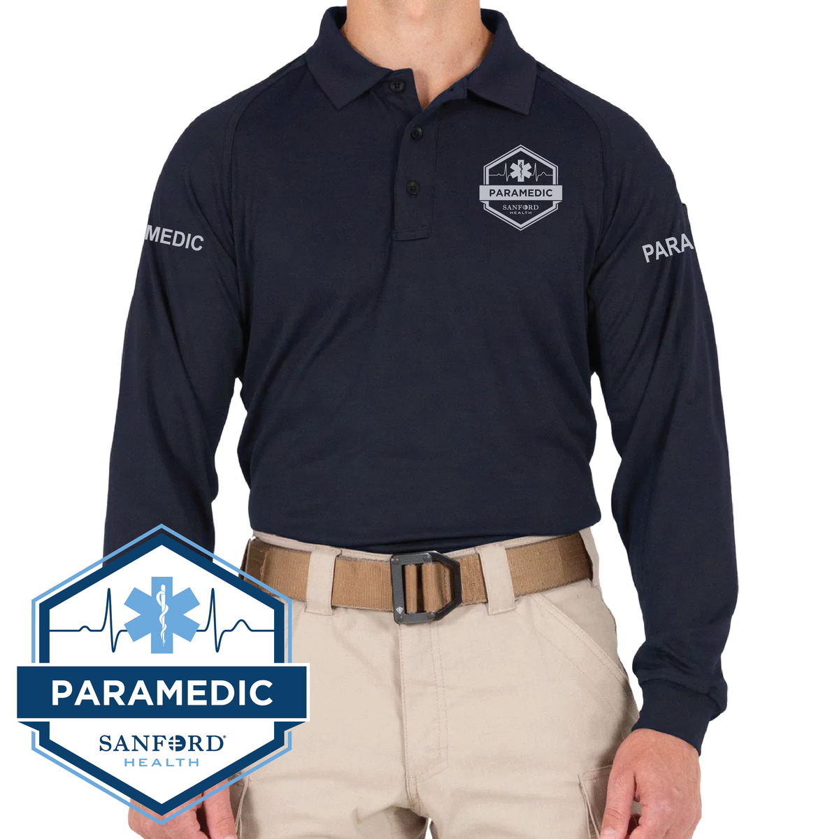 FM PARAMEDIC First Tactical Men's Performance Long Sleeve Polo (111503)