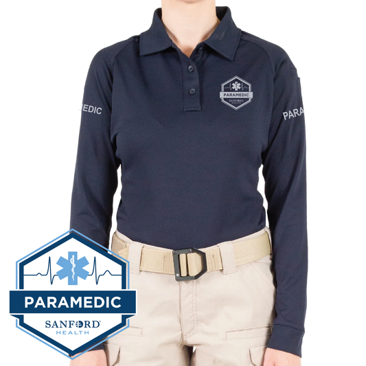 FM PARAMEDIC First Tactical Women's Performance Long Sleeve Polo (121503)