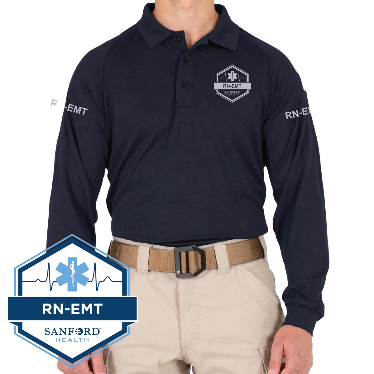 FM RN-EMT First Tactical Men's Performance Long Sleeve Polo (111503)