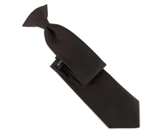 Ward Clip-On Tie with Buttonholes - Brown